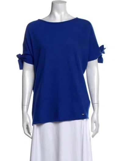 Pre-owned Escada Cashmere Crew Neck Sweater In Blue