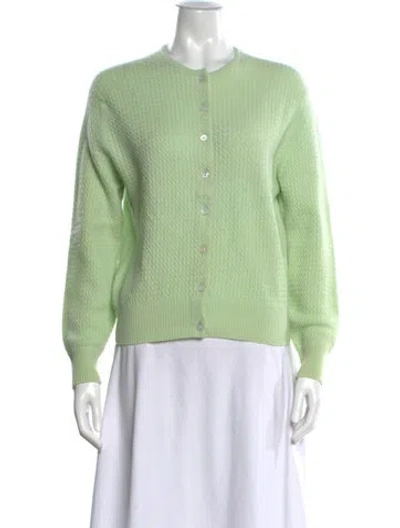 Pre-owned Escada Cashmere Crew Neck Sweater In Green