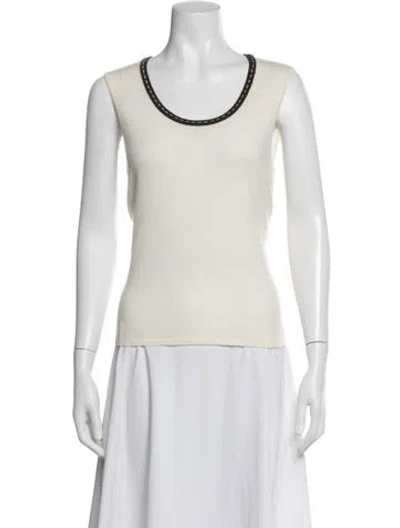 Pre-owned Escada Cashmere Crew Neck Sweater In Neutrals