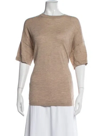 Pre-owned Escada Cashmere Crew Neck Sweater In Neutrals