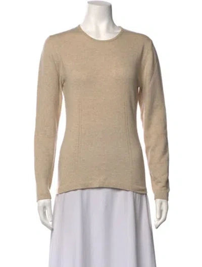 Pre-owned Escada Cashmere Crew Neck Sweater In Neutrals