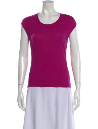 Pre-owned Escada Cashmere Crew Neck Sweater In Purple