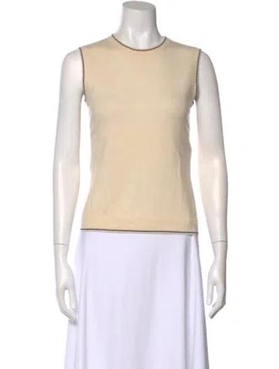 Pre-owned Escada Cashmere Crew Neck Top In Neutral