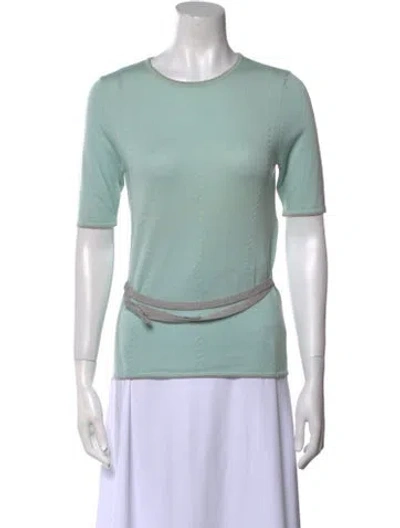 Pre-owned Escada Cashmere Crew Neck T-shirt In Blue