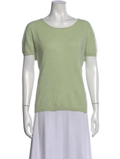 Pre-owned Escada Cashmere Crew Neck T-shirt W/ Tags In Green