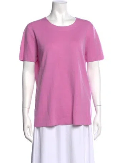 Pre-owned Escada Cashmere Crew Neck T-shirt W/ Tags In Pink