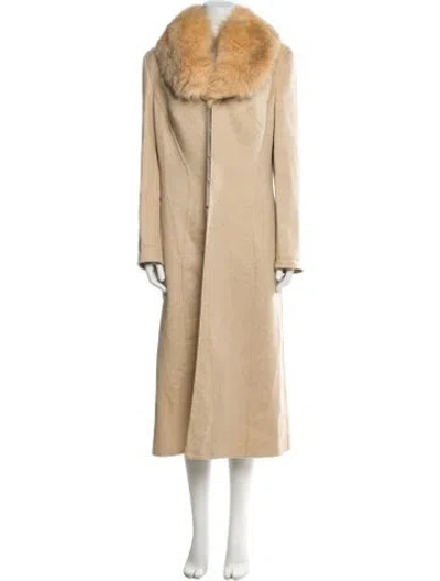 Pre-owned Escada Cashmere Fur Jacket In Neutral