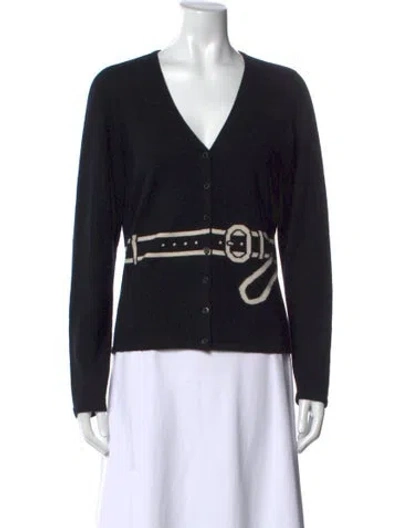 Pre-owned Escada Cashmere Graphic Print Sweater In Multi