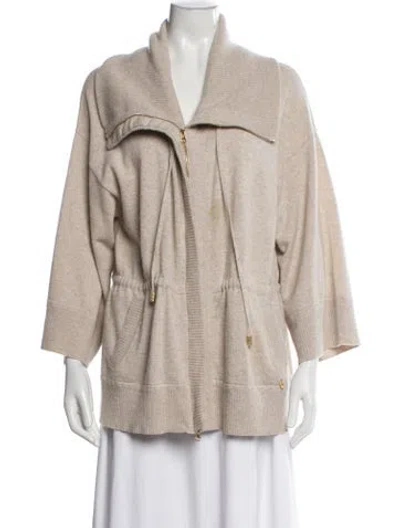 Pre-owned Escada Cashmere Jacket In Neutrals