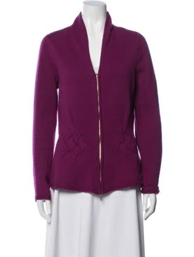Pre-owned Escada Cashmere Jacket In Purple