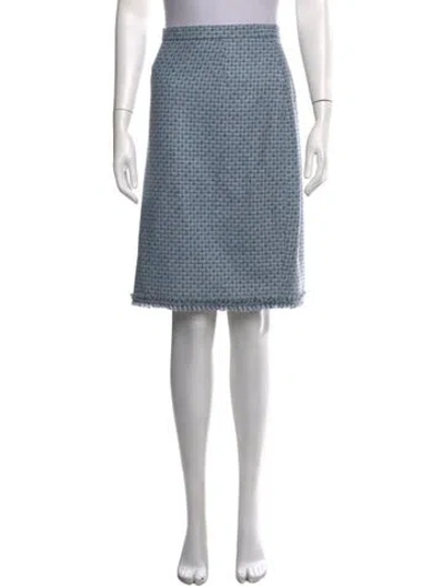 Pre-owned Escada Cashmere Knee-length Skirt In Blue