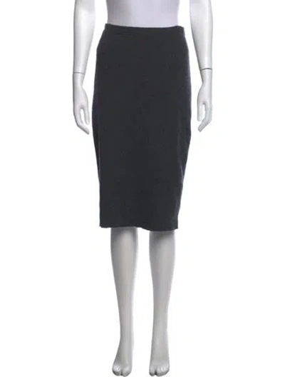 Pre-owned Escada Cashmere Midi Length Skirt In Grey