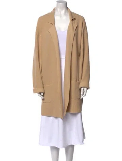 Pre-owned Escada Cashmere Open Front Sweater In Neutral