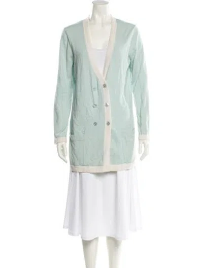 Pre-owned Escada Cashmere Printed Sweater In Green