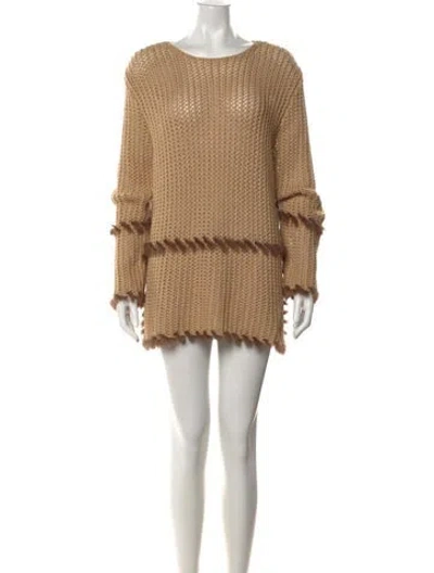 Pre-owned Escada Cashmere Scoop Neck Sweater In Neutrals