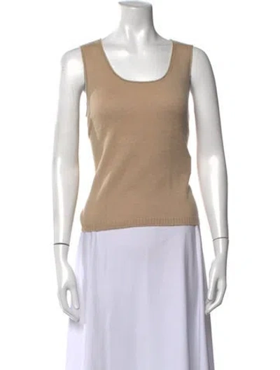 Pre-owned Escada Cashmere Scoop Neck Sweater In Neutrals