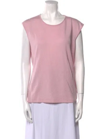 Pre-owned Escada Cashmere Scoop Neck Sweater In Pink