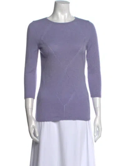 Pre-owned Escada Cashmere Scoop Neck Sweater In Purple