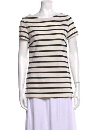 Pre-owned Escada Cashmere Striped T-shirt In Neutral