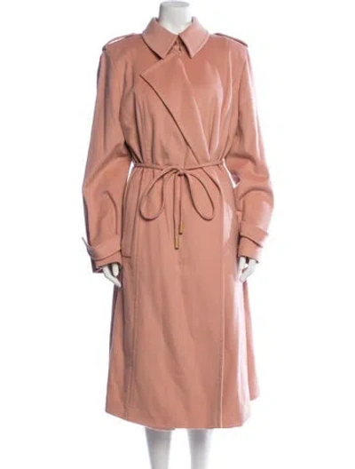 Pre-owned Escada Cashmere Trench Coat In Pink