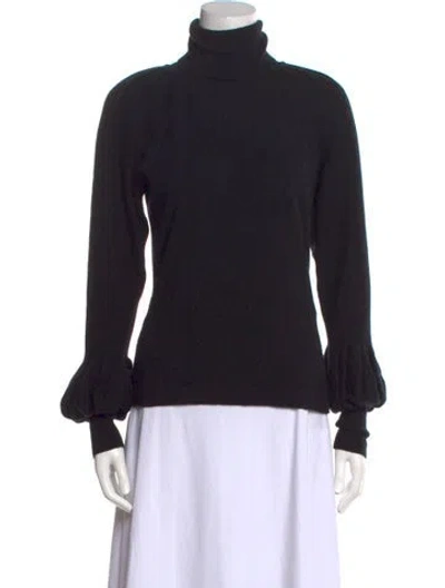 Pre-owned Escada Cashmere Turtleneck Sweater In Black