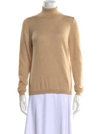 Pre-owned Escada Cashmere Turtleneck Sweater In Neutral