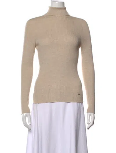 Pre-owned Escada Cashmere Turtleneck Sweater In Neutrals