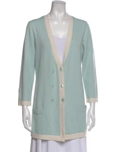 Pre-owned Escada Cashmere V-neck Sweater In Multi