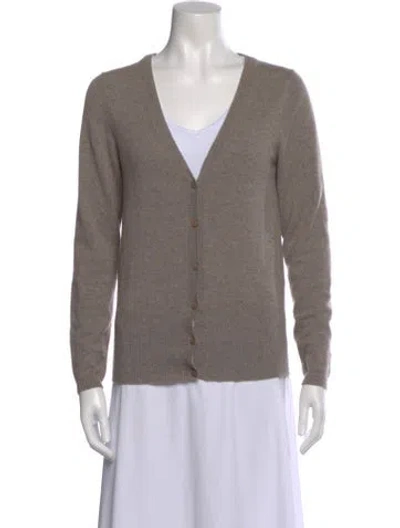 Pre-owned Escada Cashmere V-neck Sweater In Neutral