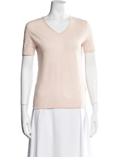Pre-owned Escada Cashmere V-neck T-shirt In Black