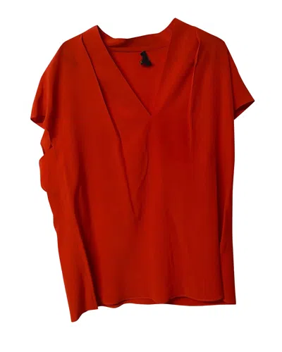 Escada Checkered Pantsuit Set With Blouse In Red