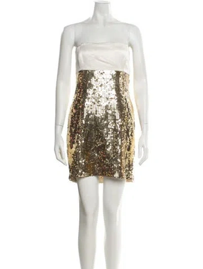 Pre-owned Escada Colorblock Pattern Mini Dress