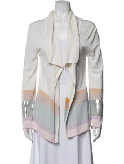 Pre-owned Escada Colorblock Pattern Sweater In Neutral