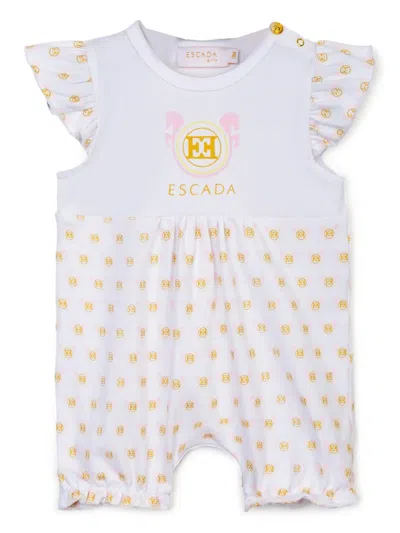 Escada Babies' Cotton Romper In White