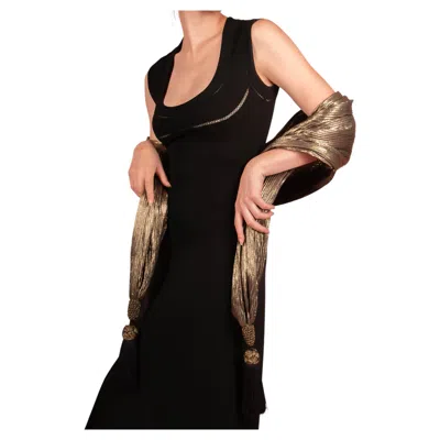 Pre-owned Escada Couture Stole By Margaretha Ley Circa 1980 In Black