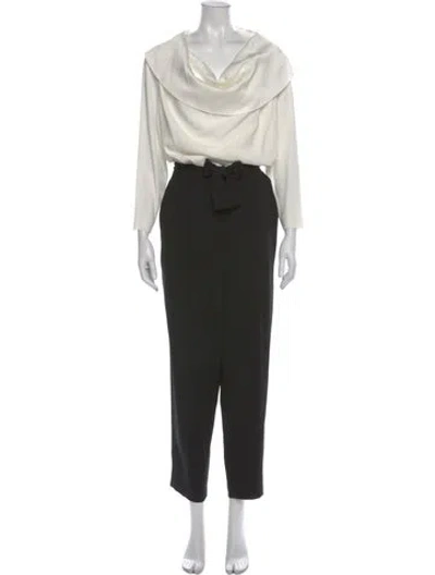 Pre-owned Escada Cowl Neck Jumpsuit In Multi