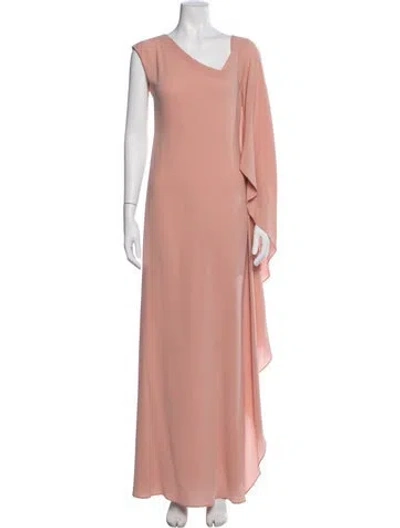 Pre-owned Escada Cowl Neck Long Dress In Pink