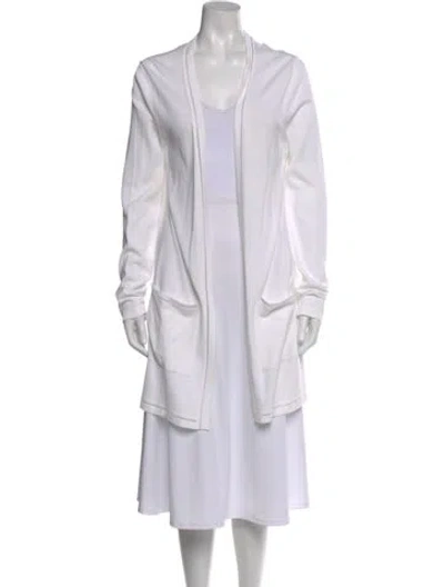 Pre-owned Escada Cowl Neck Sweater In White
