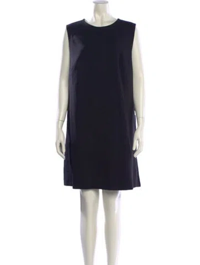 Pre-owned Escada Crew Neck Knee-length Dress In Black