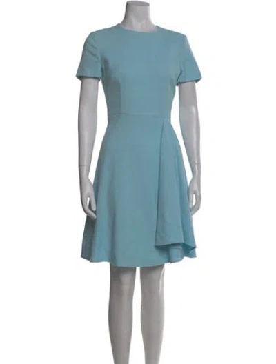 Pre-owned Escada Crew Neck Knee-length Dress In Blue
