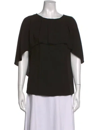 Pre-owned Escada Crew Neck Short Sleeve Top In Black/white
