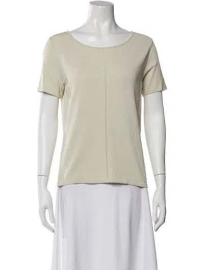 Pre-owned Escada Crew Neck Short Sleeve Top In Gray