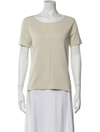 Pre-owned Escada Crew Neck Short Sleeve Top In Gray