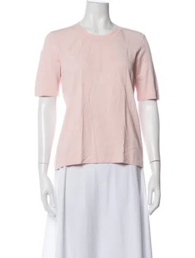Pre-owned Escada Crew Neck Short Sleeve Top In Pink