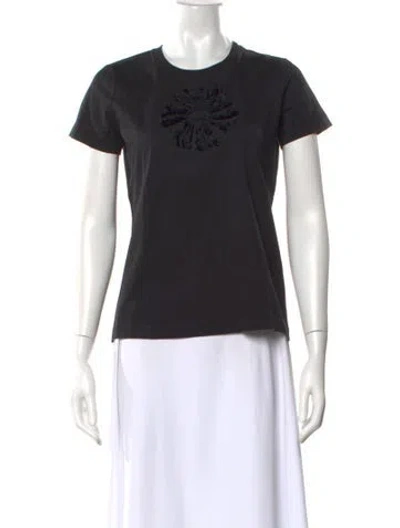 Pre-owned Escada Crew Neck Short Sleeve T-shirt In Black