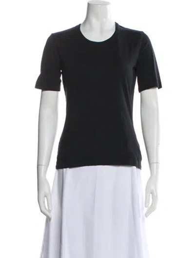 Pre-owned Escada Crew Neck Short Sleeve T-shirt In Black