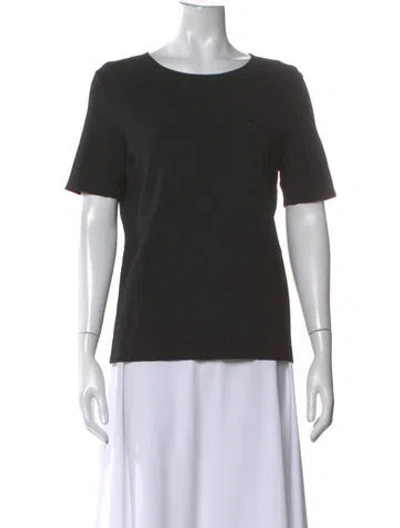 Pre-owned Escada Crew Neck Short Sleeve T-shirt In Black