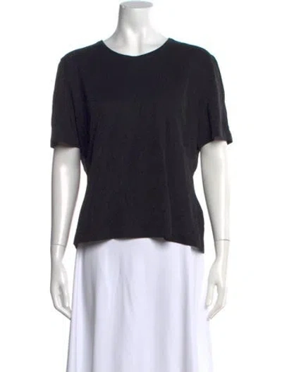Pre-owned Escada Crew Neck Short Sleeve T-shirt In Black