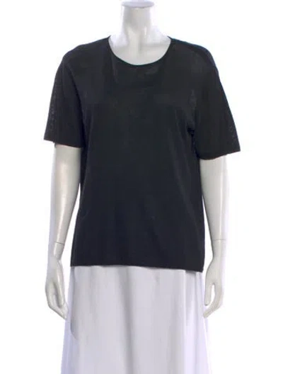 Pre-owned Escada Crew Neck Short Sleeve T-shirt In Blue