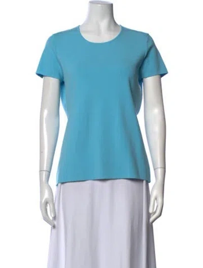 Pre-owned Escada Crew Neck Short Sleeve T-shirt In Blue